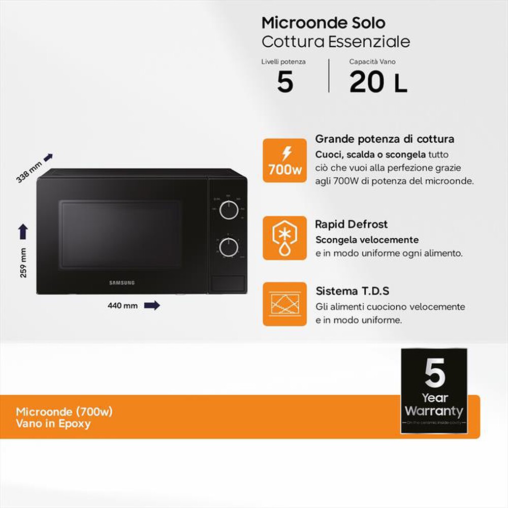 Immagine del prodotto SAMSUNG - MS20A3010AL/ET-NERO
