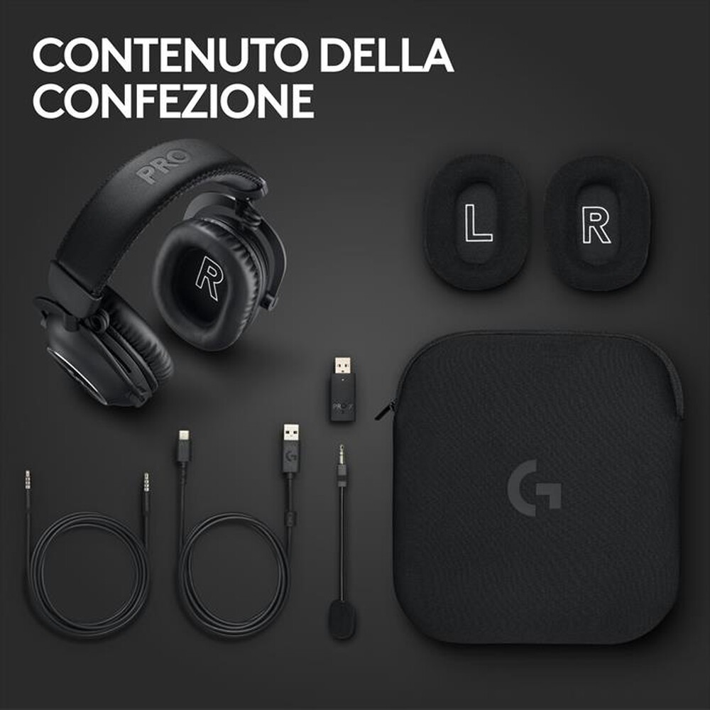 "LOGITECH - PRO2 X WIRED + HS STAND-Nero"