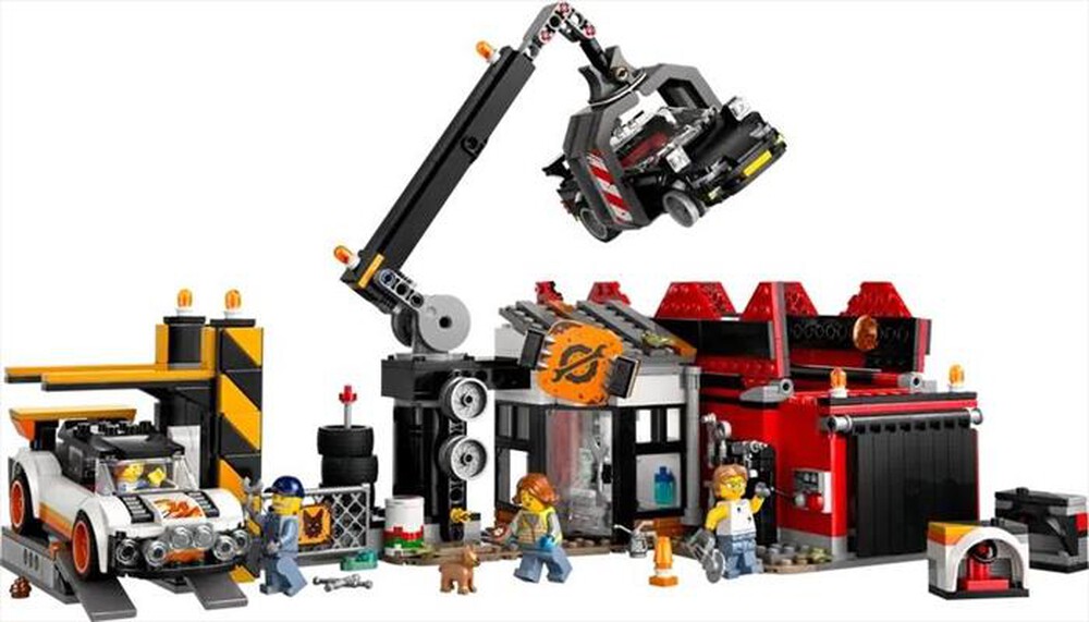 "LEGO - CITY Sfasciacarrozze con auto - 60472-Multicolore"