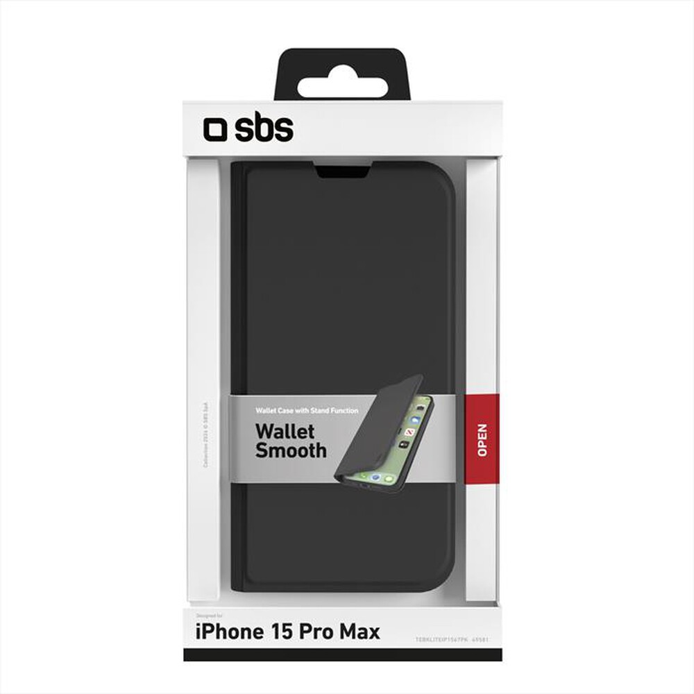 "SBS - Custodia a libro TEBKLITEIP1567PK-Nero"