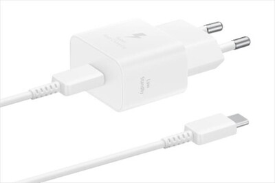 SAMSUNG - Caricatore da rete 25W POWER ADAPTER W CABLE-White