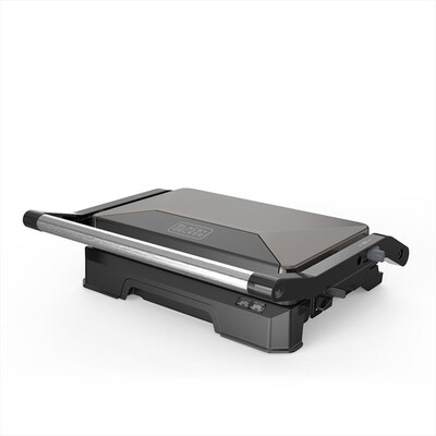 BLACK & DECKER - Bistecchiera Compact grill 1000W BXGR1001E-Grigio/Nero