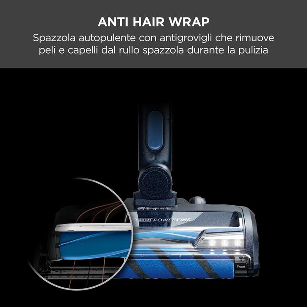 "SHARK - Aspirapolvere senza filo POWERFINS IZ320EUT-Nero e azzurro"