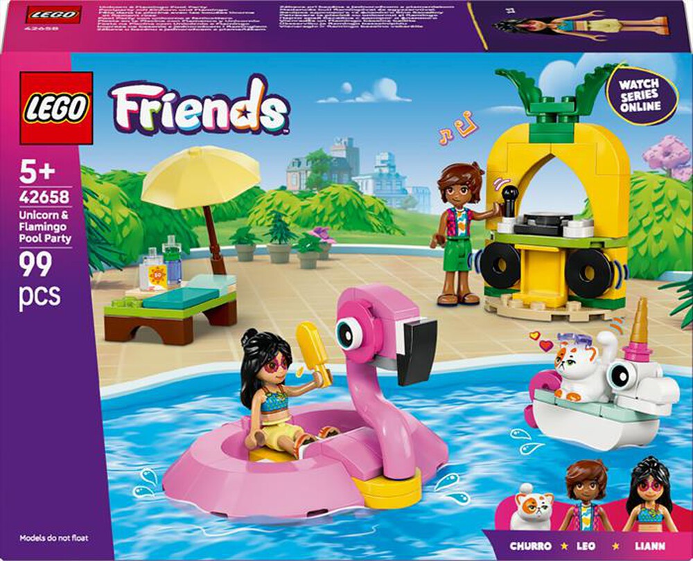 Immagine del prodotto LEGO - FRIENDS Pool Party unicorno e fenicottero 42658