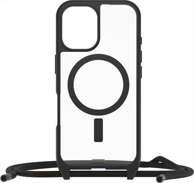 OTTERBOX - REACT NECKLACE MAGSAFE HICHEW CUSTODIA IPHONE 16-Nero/trasparente