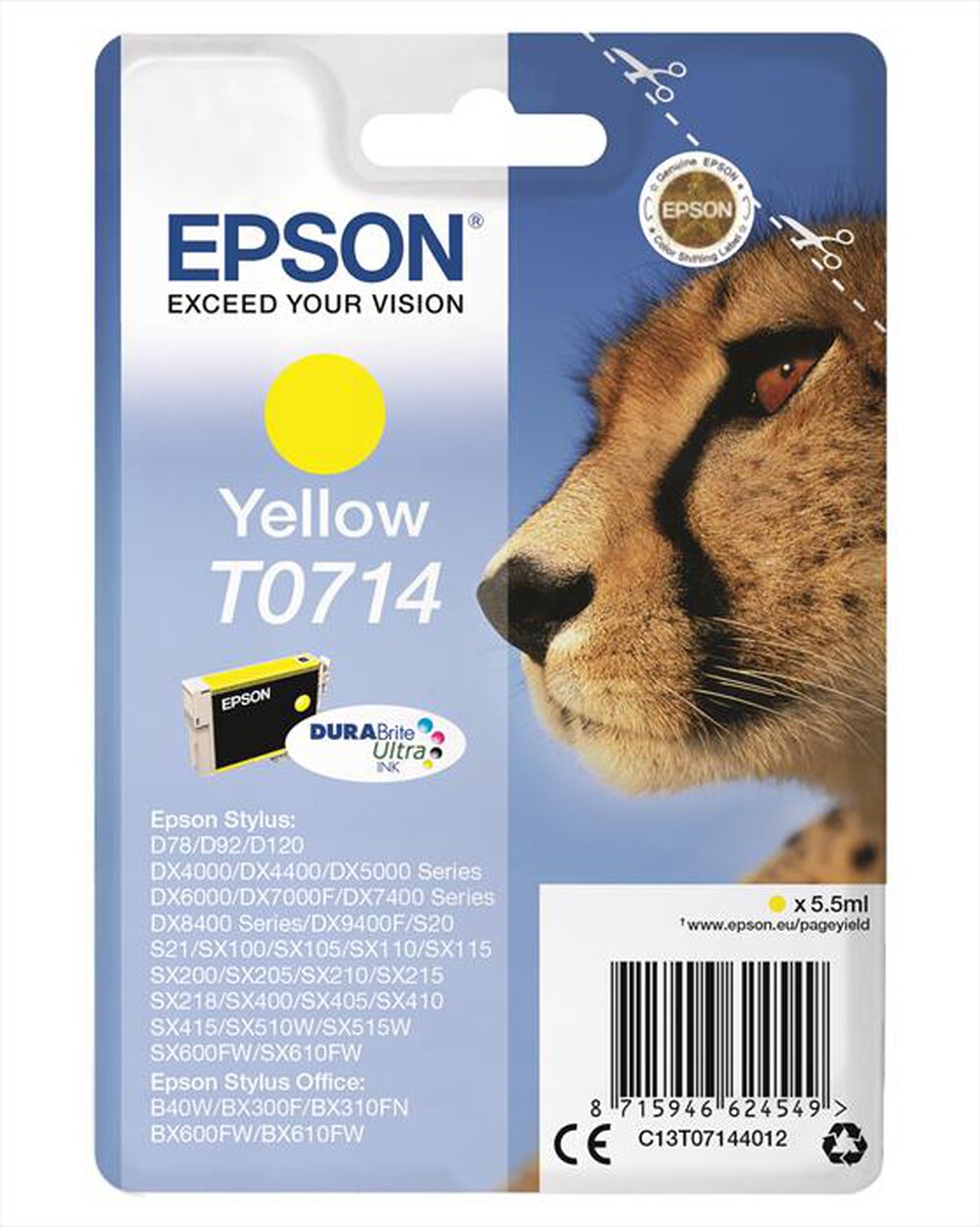 Immagine del prodotto EPSON - Cartuccia inchiostro giallo C13T07144021-Giallo