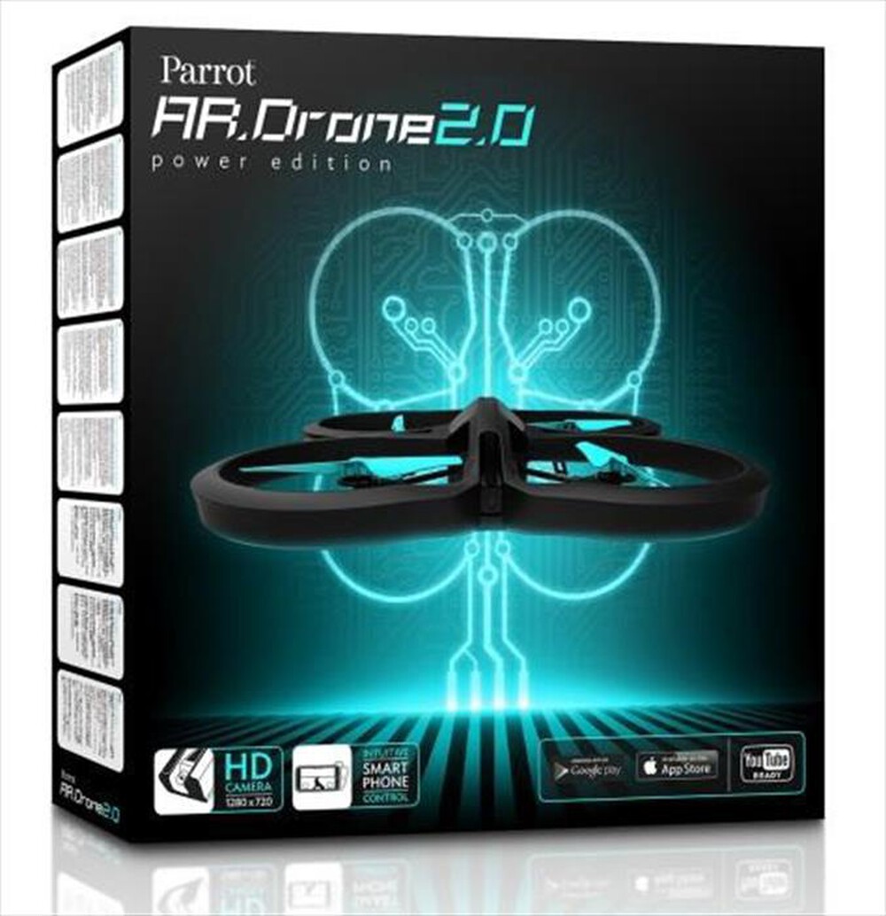 "PARROT - AR Drone 2.0 Power Edition +2 Batterie HD Incluse-NERO"