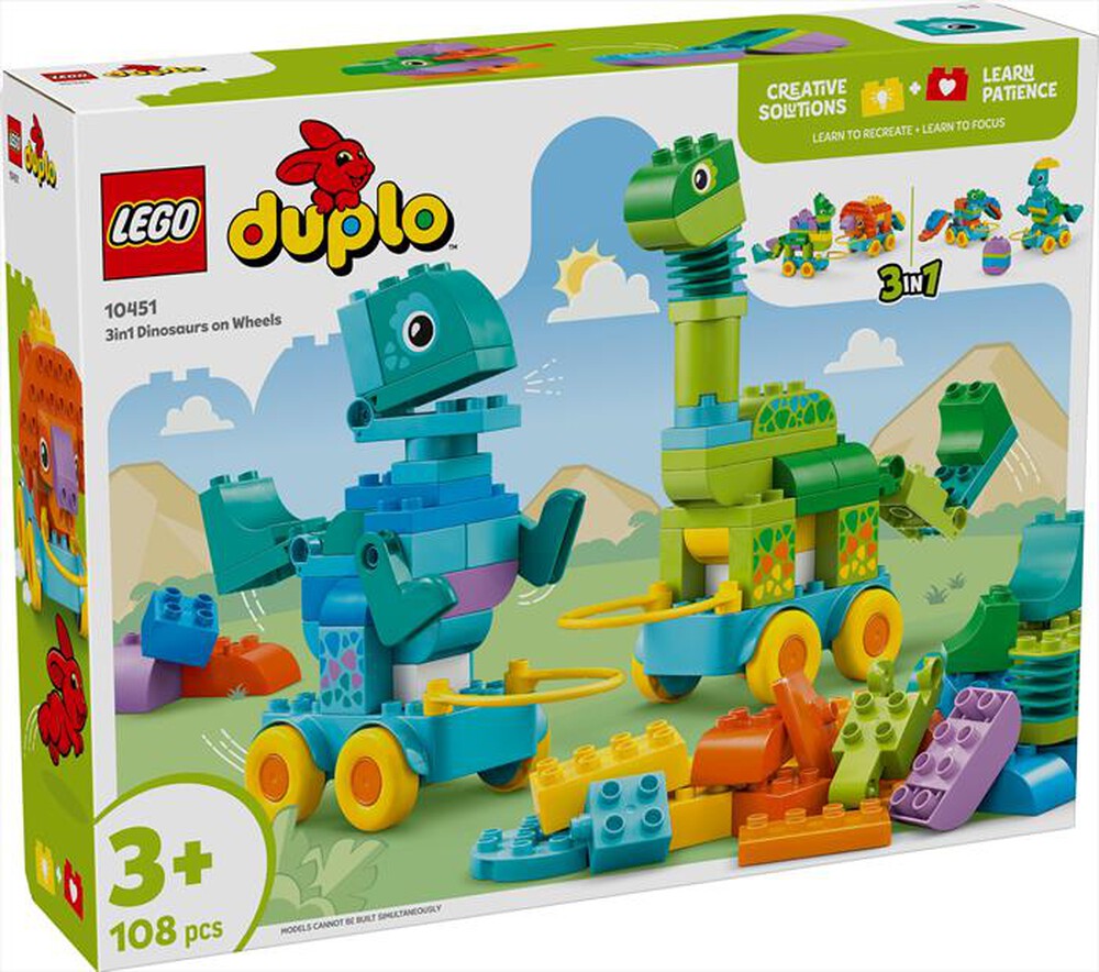 Immagine del prodotto LEGO - DUPLO Town Dinosauri su ruote 3 in 1 10451