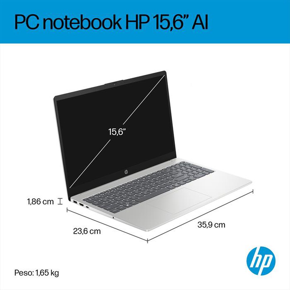 Immagine del prodotto HP - Notebook Laptop AI 15-FD2009NL 15.6"-Natural Silver