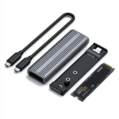 SATECHI - USB-C NVME AND SATA SSD ENCLOSURE-grigio