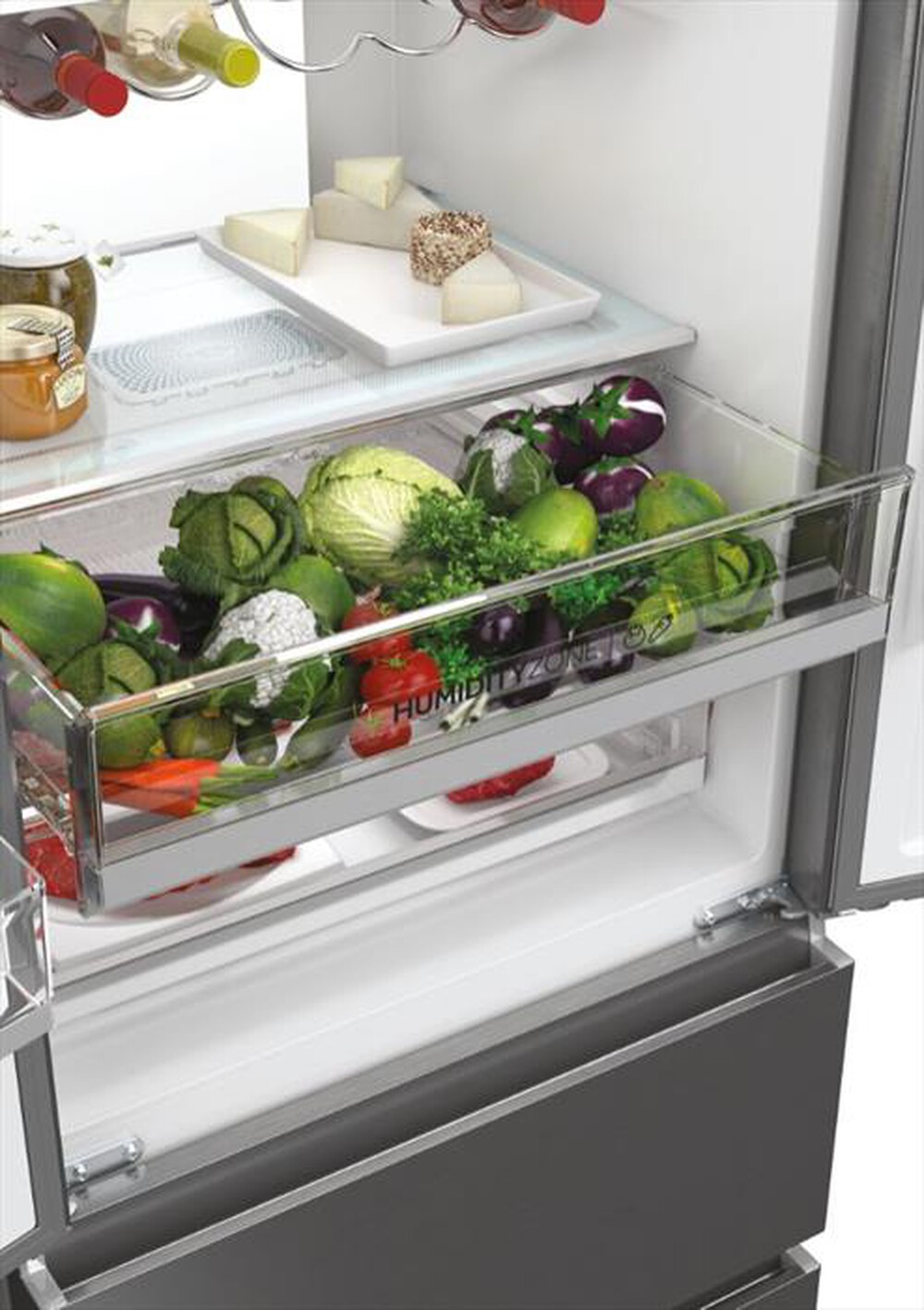 Immagine del prodotto HAIER - Frigorifero 4 porte HFR7720DWMP Classe D 477 lt-Platino, Stainless steel