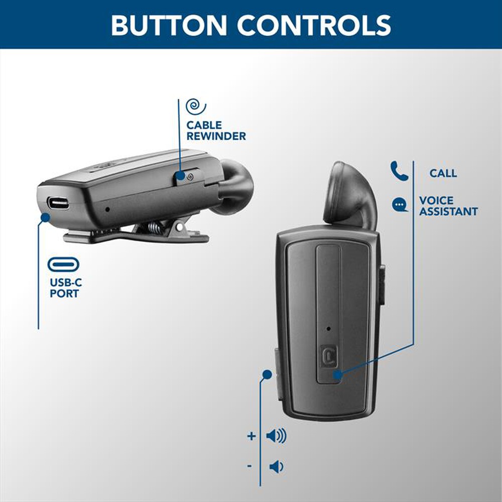 Immagine del prodotto CELLULARLINE - BTCLIPARDP Auricolari Bluetooth-Nero