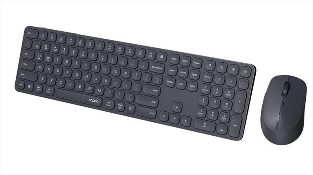 Immagine del prodotto RAPOO - Multimode Wireless Blade Keyboard Full size 9810M-Grigio Scuro