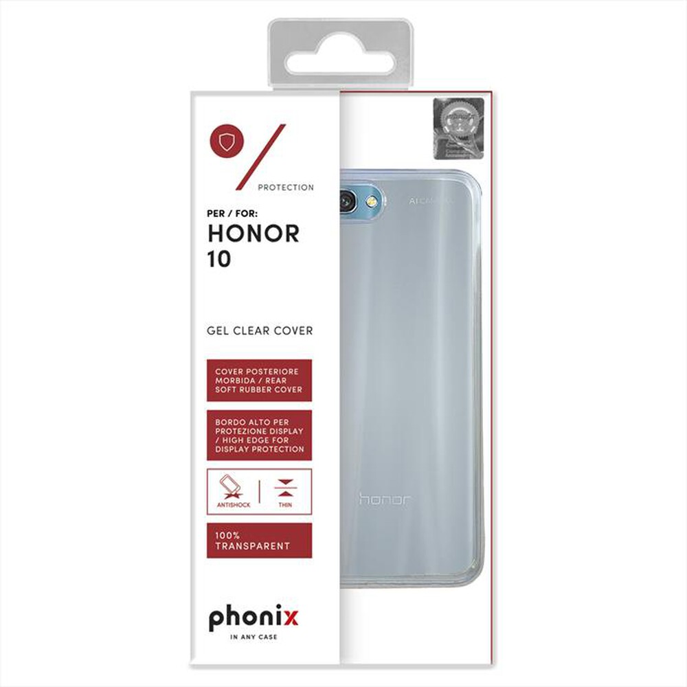 "PHONIX - HO10GPW Cover GEL HONOR 10-Bianco traslucido"