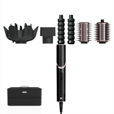 SHARK - STYLER ASCIUGACAPELLI FLEXSTYLE COMPLETE SET-Nero e Rosa Gold