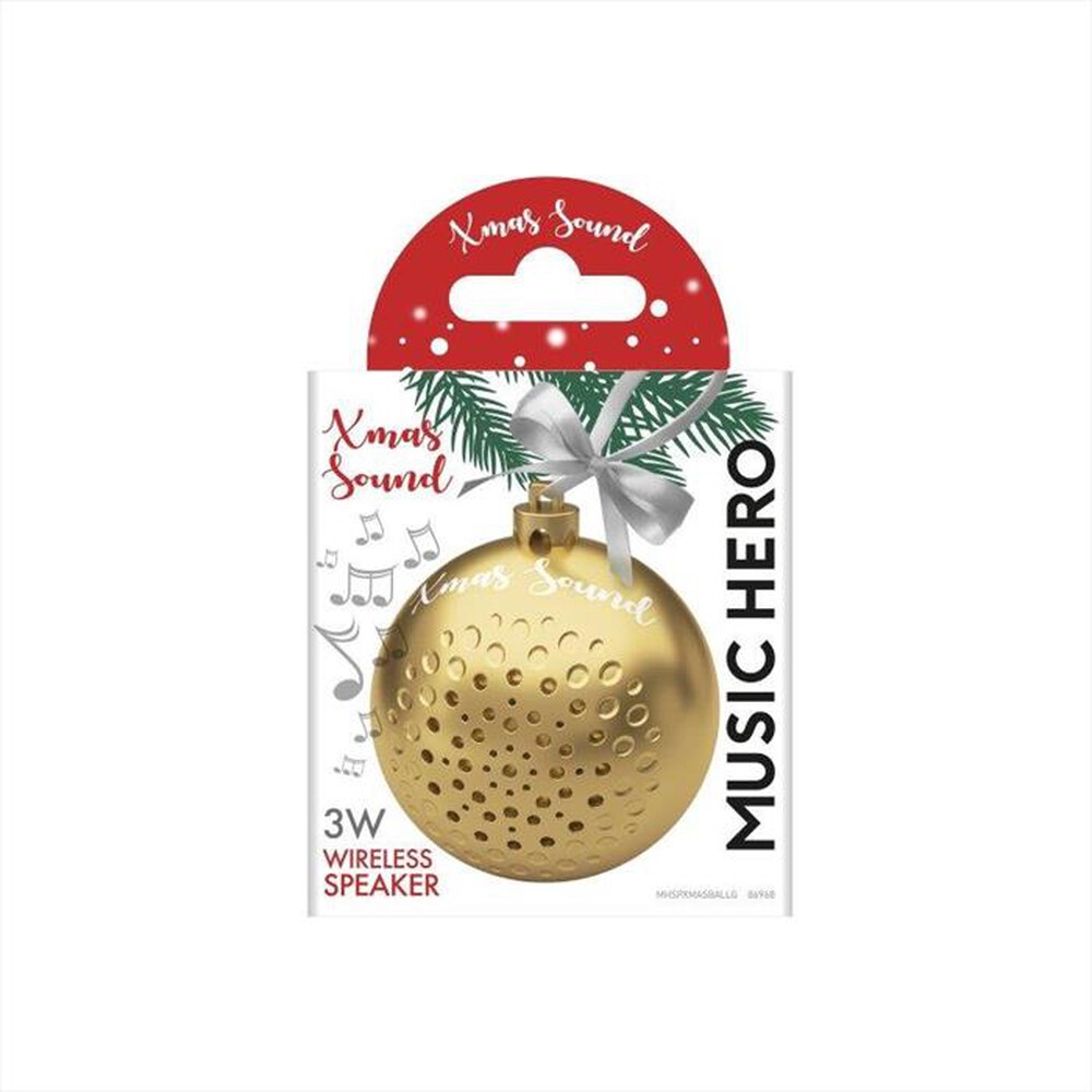 Immagine del prodotto SBS - Speaker wireless a forma di pallina natalizia-Oro