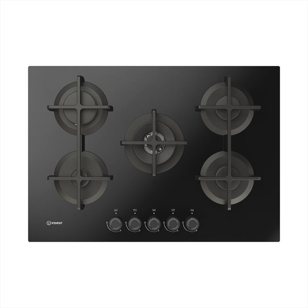 Immagine del prodotto INDESIT - ING 72T/BK 1 PIANO GAS VETRO NERO 75CM
