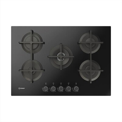 INDESIT - ING 72T/BK 1 PIANO GAS VETRO NERO 75CM