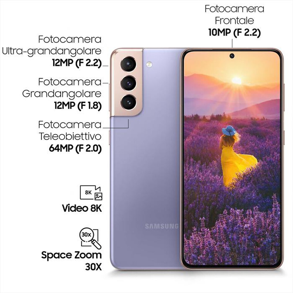 "SAMSUNG - GALAXY S21 5G 128GB-Phantom Violet"