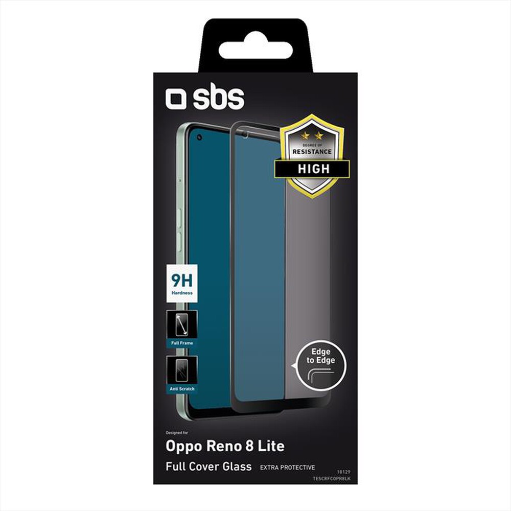 "SBS - Screen protector TESCRFCOPR8LK per Oppo Reno 8Lite-Nero"