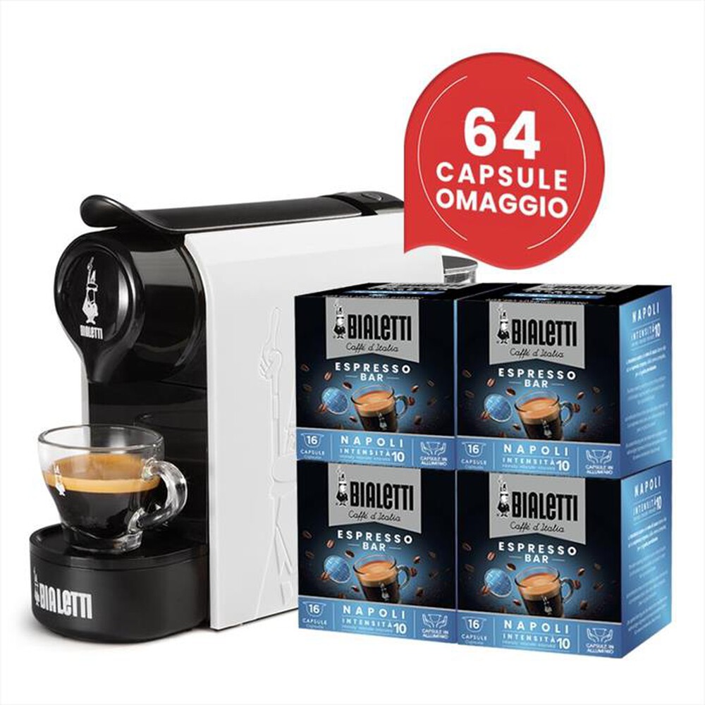 Immagine del prodotto BIALETTI - Macchina da caffè espresso BUNDLE GIOIA + 64 CAPS-bianco