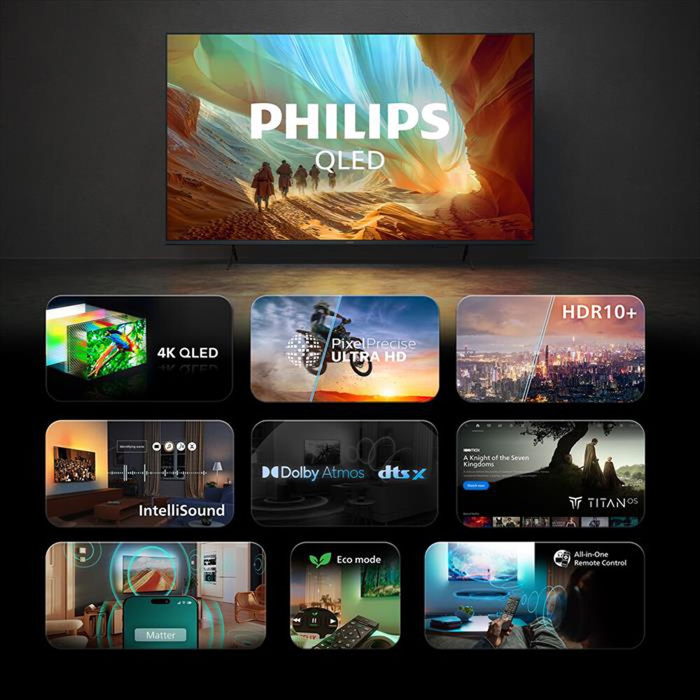 Immagine del prodotto PHILIPS - Smart TV QLED 4K 43" 43PQS7801/12-Black