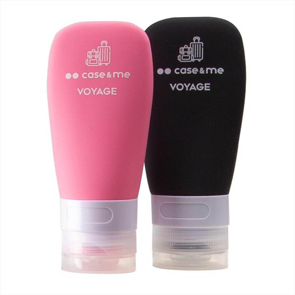 "CASEME - Contenitori per creme da viaggio CMVOYSILBOTSET260-Nero"