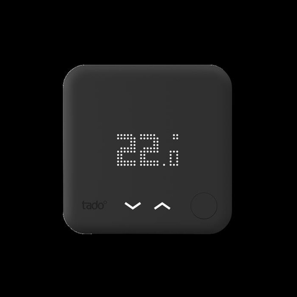 "TADO - Termostato Intelligente + Placca da muro-Nero"
