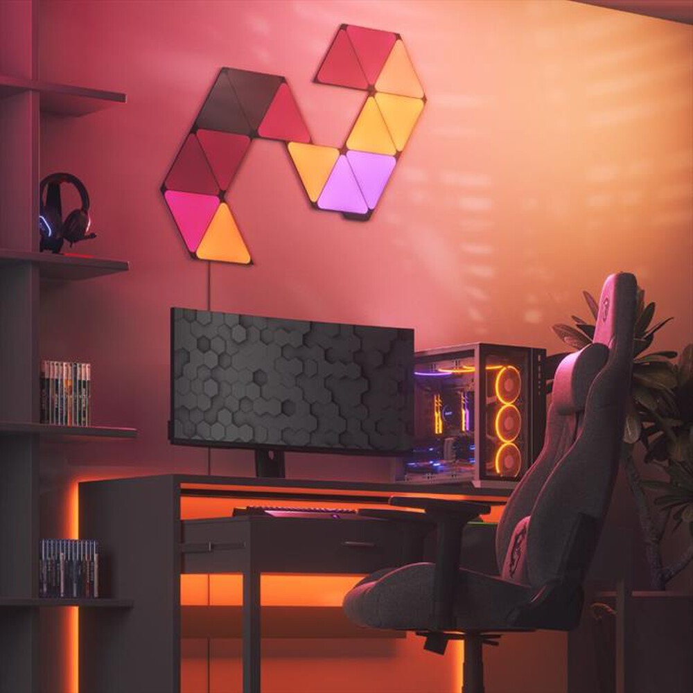 "NANOLEAF - Lampada a sospensione SHAPES TRIANGLES (3 AGG)-BLACK"