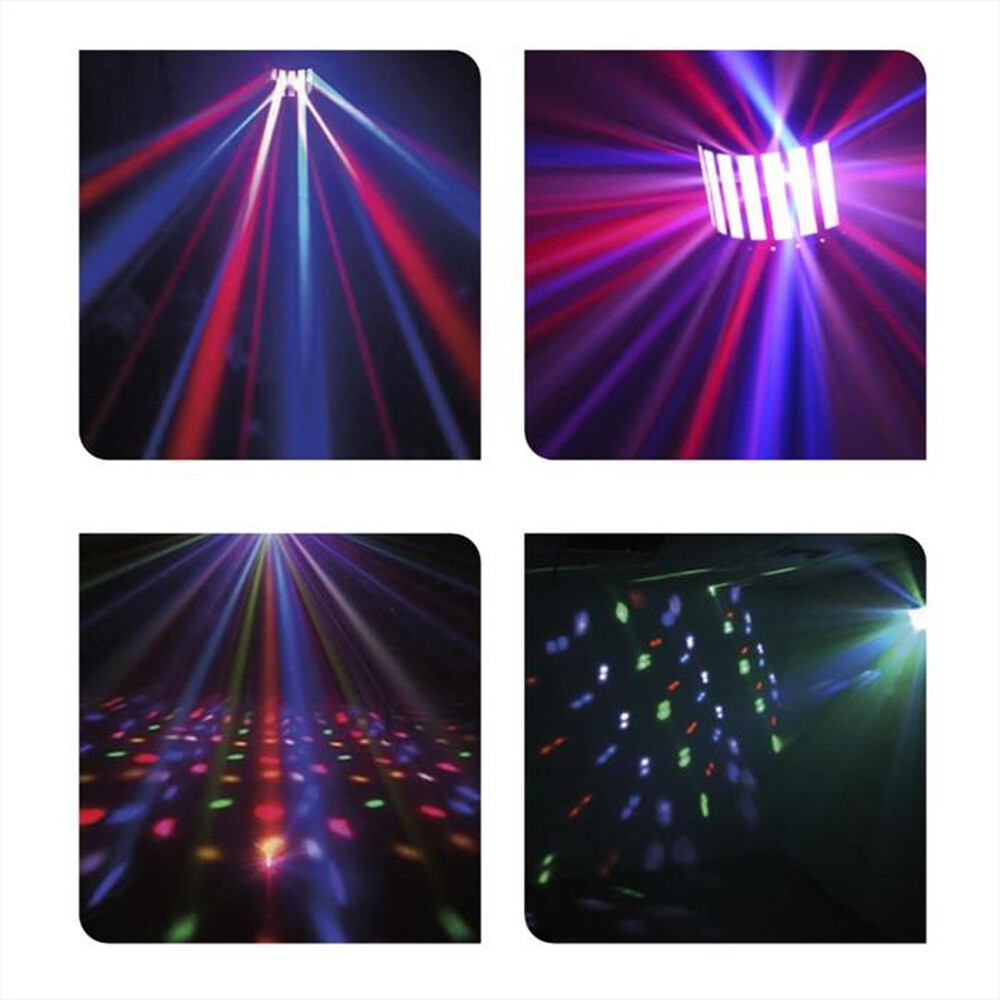 "KARMA - Effetto luce motorizzato DJ LED250-Nero"