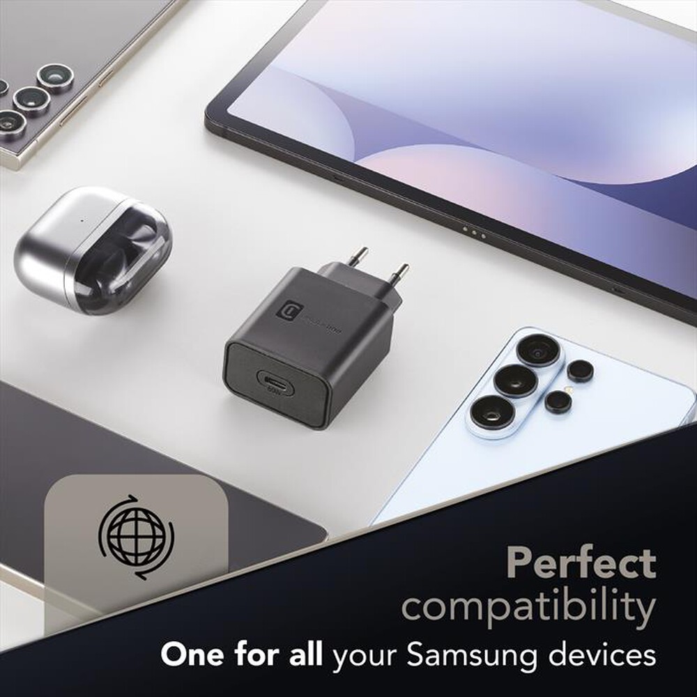 Immagine del prodotto CELLULARLINE - KIT CARICABATTERIE SAMSUNG 60W USB-C-Nero
