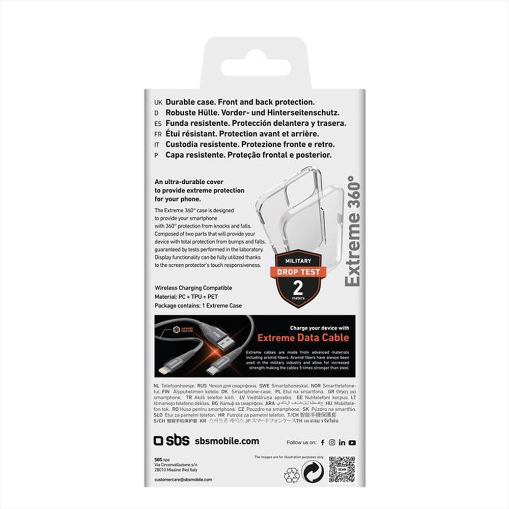 Immagine del prodotto SBS - Cover 360 iPhone 16 Pro TECOV360IP1661P