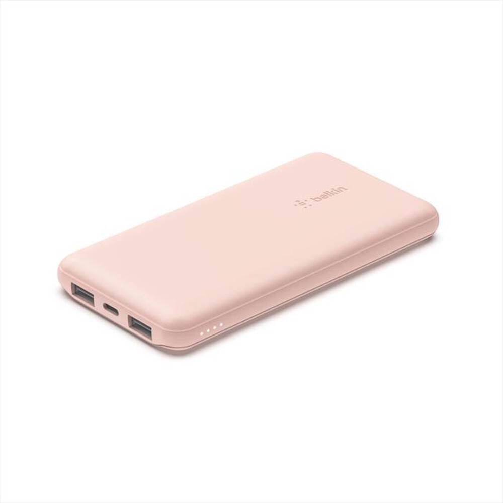 "BELKIN - POWERBANK 10K CON CAVO USB-A USB-C - ROSA-Rosa"