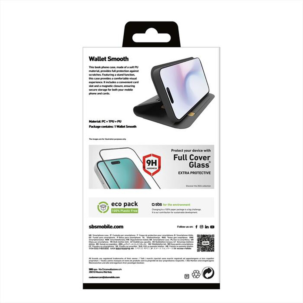 "SBS - Cover Wallet iPhone 16 Pro Max TEWALIP1667PK-Nero"