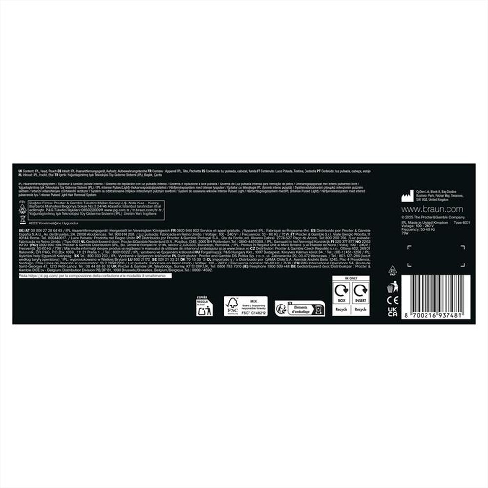 Immagine del prodotto BRAUN - Epilatore a luce pulsata IPL PL5210 BOX EURO-BIANCO/ORO
