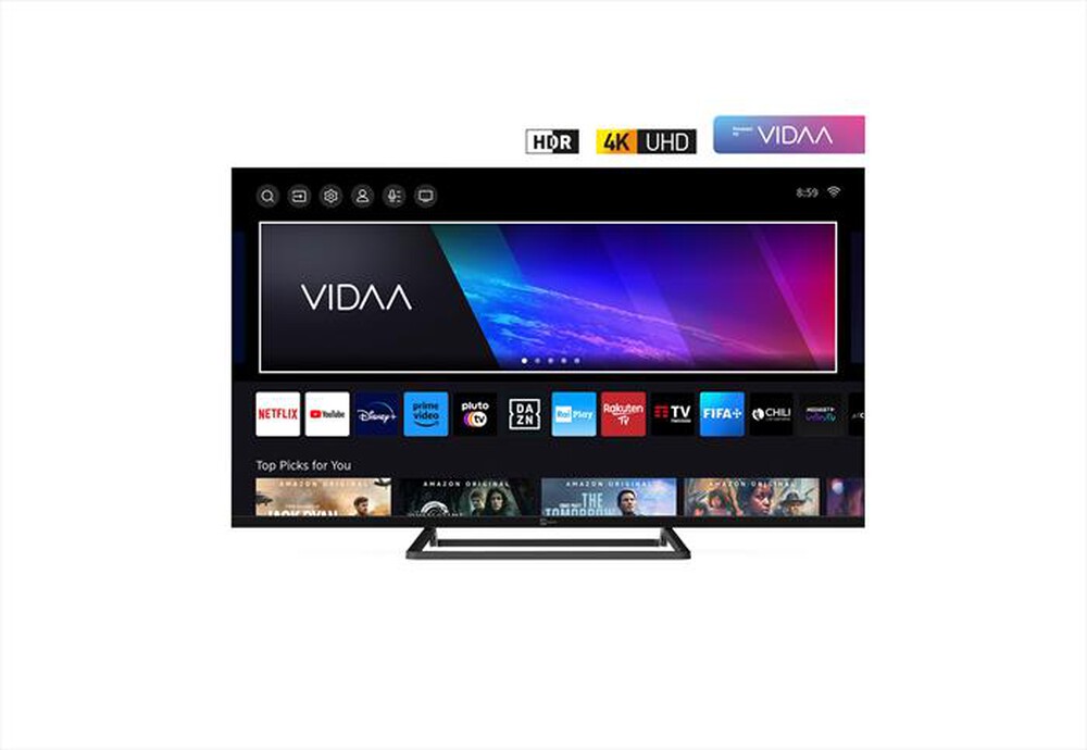 "TELESYSTEM - Smart TV LED UHD 4K 43\" SMV13 VIDAA 4K, T2/S2-BLACK"
