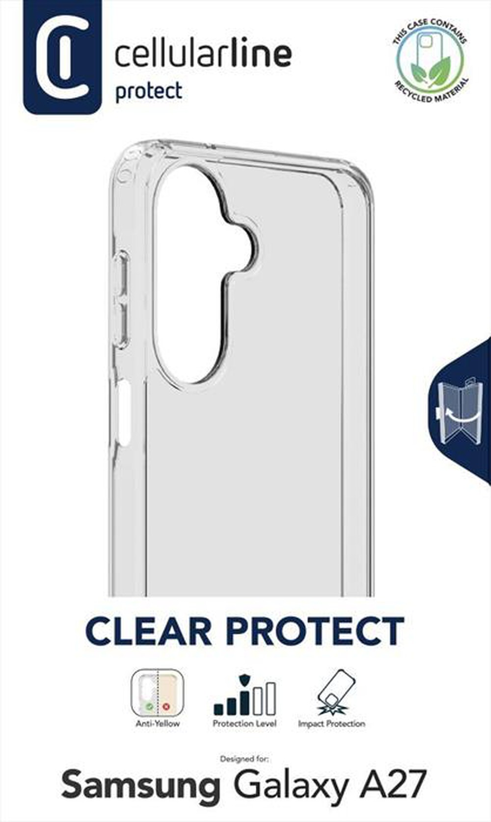 Immagine del prodotto CELLULARLINE - CUSTODIA RIGIDA CLEARDUO GALAXY A27 TRASPARENTE-Trasparente