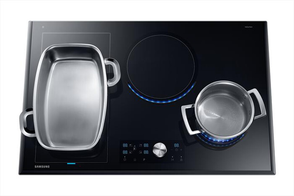 "SAMSUNG - Piano cottura induzione NZ84T9770EK/ET 80 cm-Vetro Ceramica Nero"
