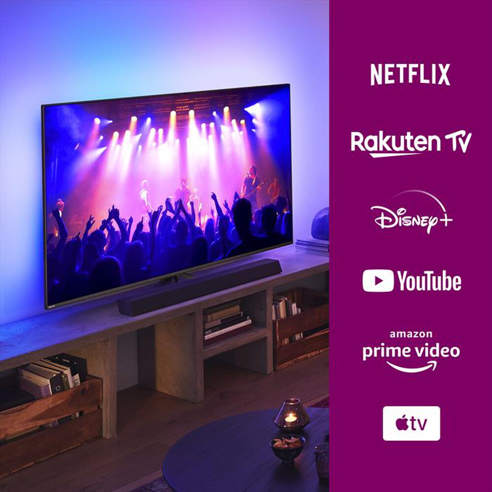 "PHILIPS - Smart TV AMBILIGHT THE ONE UHD 4K 50\" 50PUS8556/12-Antracite"