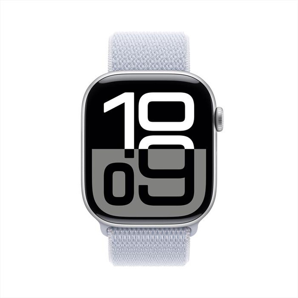 "APPLE - Watch Series 10 GPS + Cellular 46mm Alluminio-Argento - Sport Loop Blu Cloud"