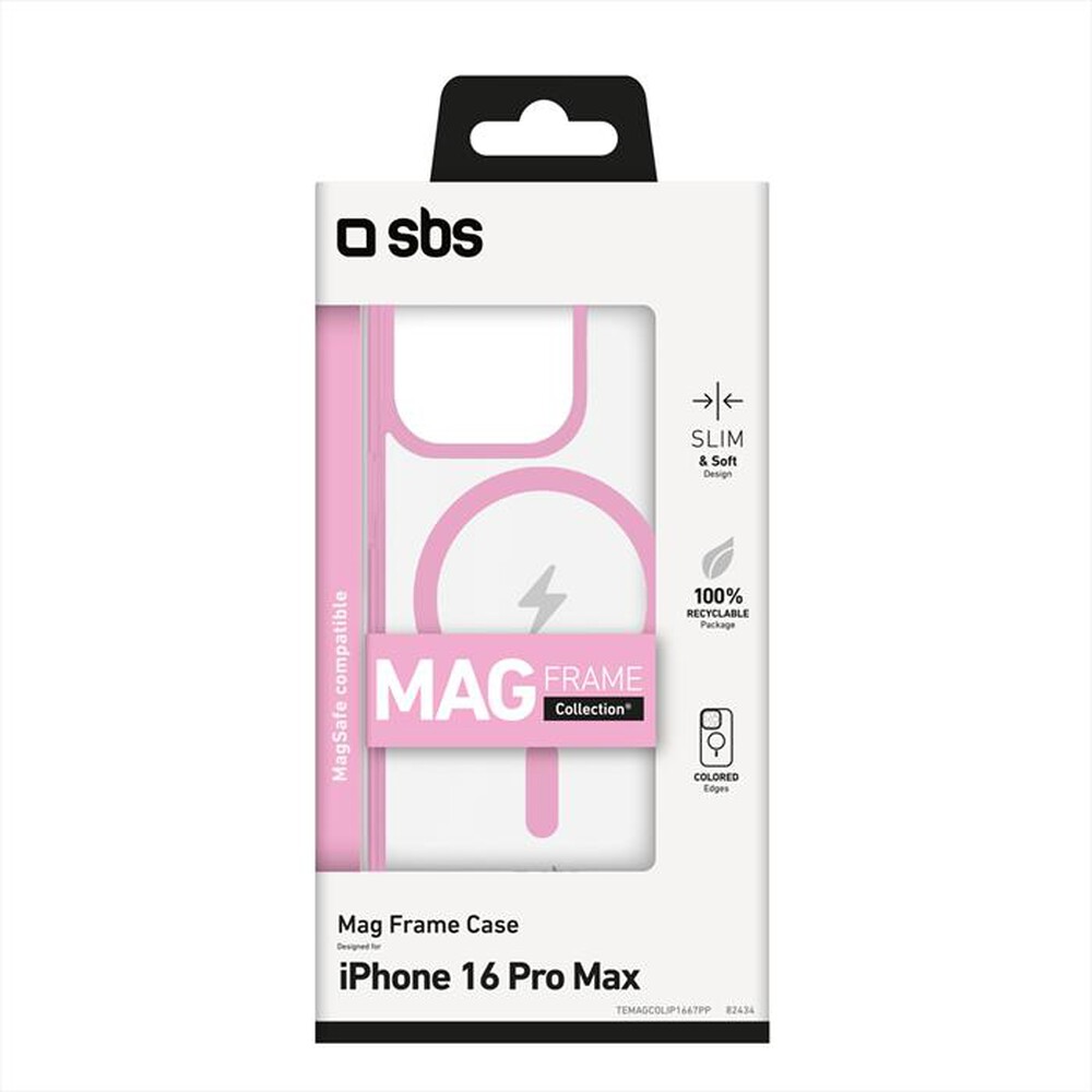 Immagine del prodotto SBS - Cover Mag Frame iPhone 16 Pro Max TEMAGCOLIP1667PP-Rosa