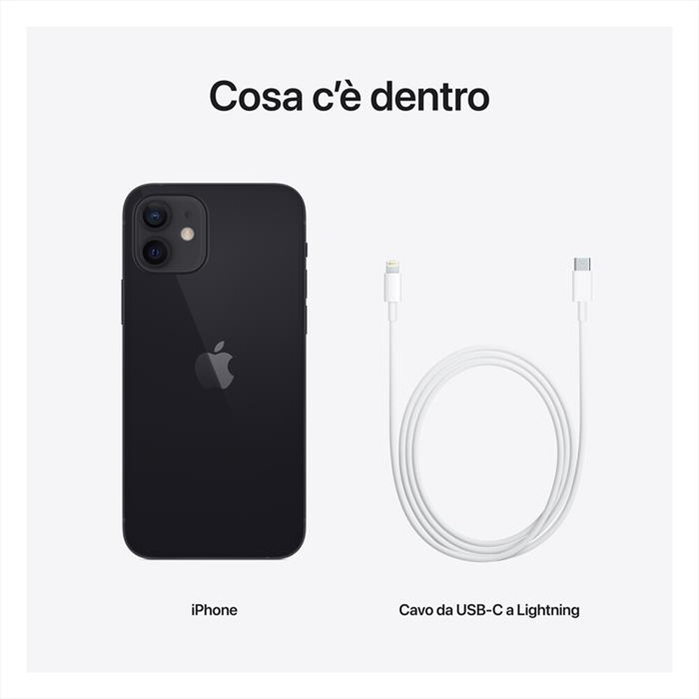"APPLE - iPhone 12 128GB OTTIMO BATTERIA NUOVA-Nero"