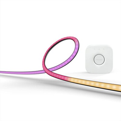 PHILIPS - HUE STARTERKIT LIGHTSTRIP GRADIENT PC32-34"+BRIDGE-Nero, Bianco