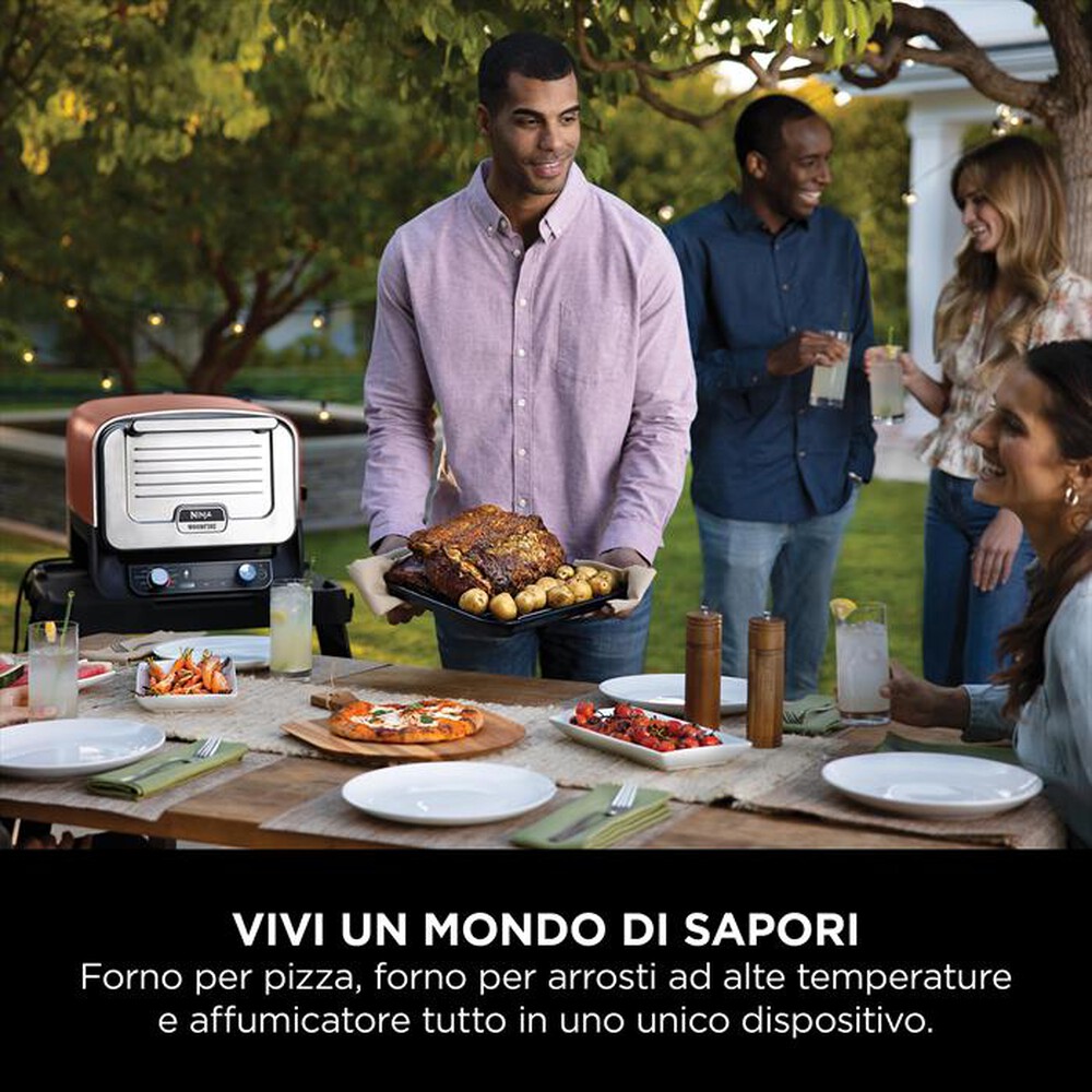 "NINJA - Forno elettrico da esterno pizza/arrosti Woodfire-Rame"
