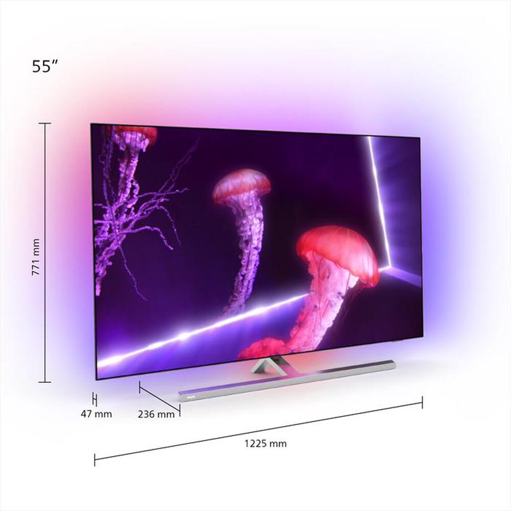 "PHILIPS - Ambilight Smart TV OLED UHD 4K 55\" 55OLED857/12-Silver"