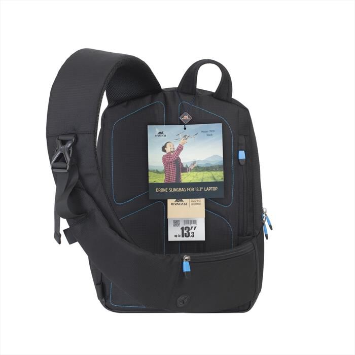 RIVACASE - 7870 ZAINO MONOSPALLA PER DRONE CON PORTANOTEBOOK - Nero |  Euronics