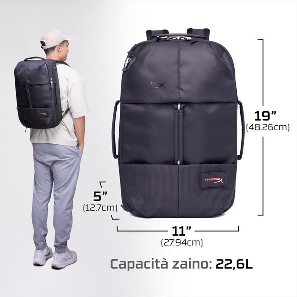 "HYPERX - ZAINO KNIGHT-Nero"