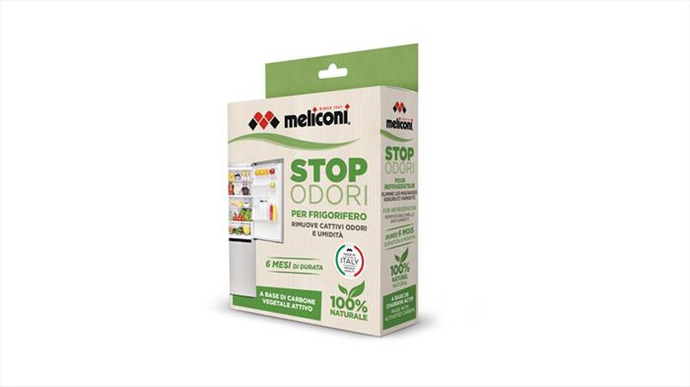 "MELICONI - Assorbi odore STOP ODORI FRIGORIFERO-Carbone vegetale attivo"