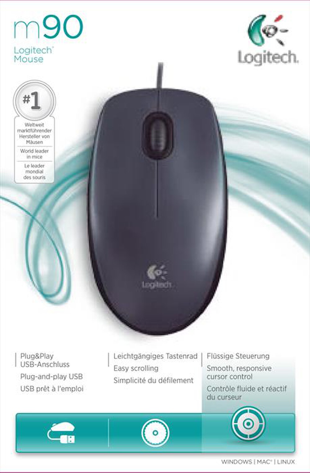Immagine del prodotto LOGITECH - Mouse M90 ottico-Nero
