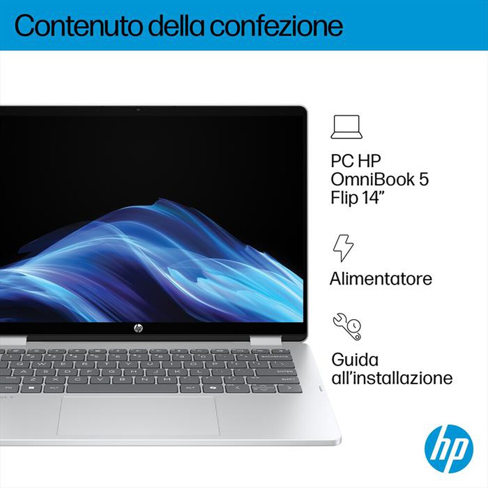 Immagine del prodotto HP - Notebook OMNIBOOK 5 FLIP 14-FP0004NL-Glacier Silver